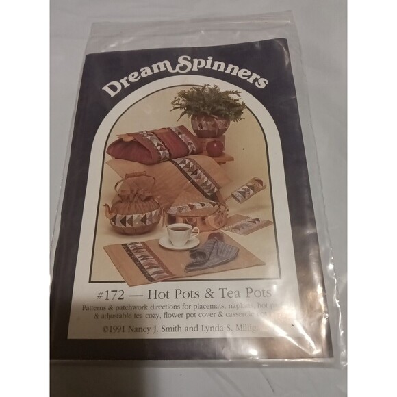 1991 Dream Spinners #172 Hot Pots & Tea Pots sewing pattern not Cut - Picture 1 of 2